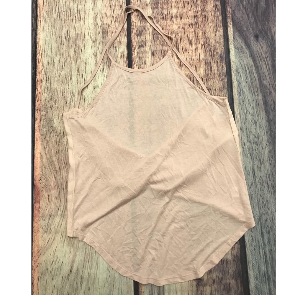 Haute Hippie Crisscross Back Tank Blush Size M